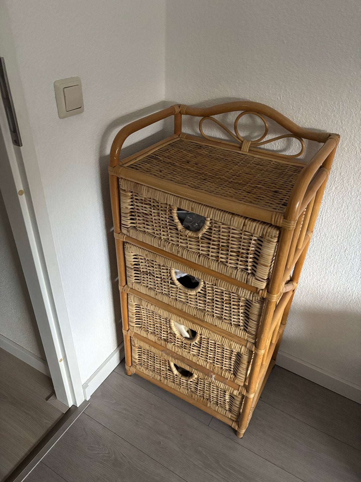 Rotan ladekastje met 3 lades, Ophalen, Overige materialen, Minder dan 50 cm, Gebruikt