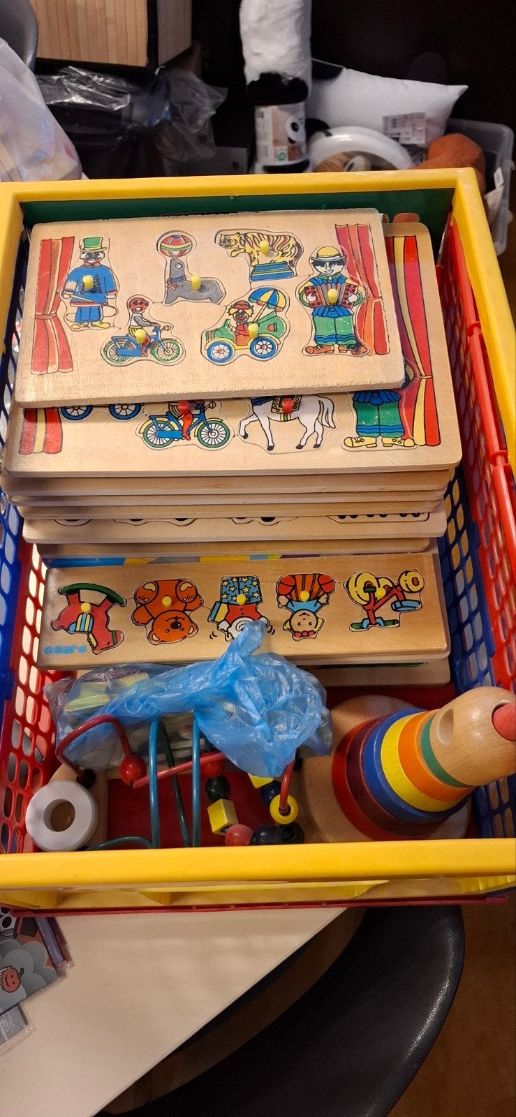 Grote collectie houten kinderpuzzels en speelgoed, Kinderen en Baby's, Ophalen, Gebruikt, Overige typen
