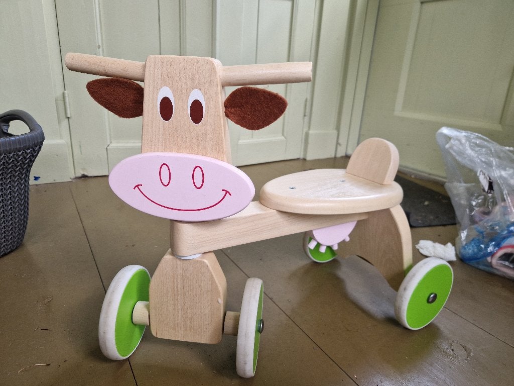 Schattige houten loopwagen, Ophalen, Gebruikt, Rij- of Hobbelspeelgoed