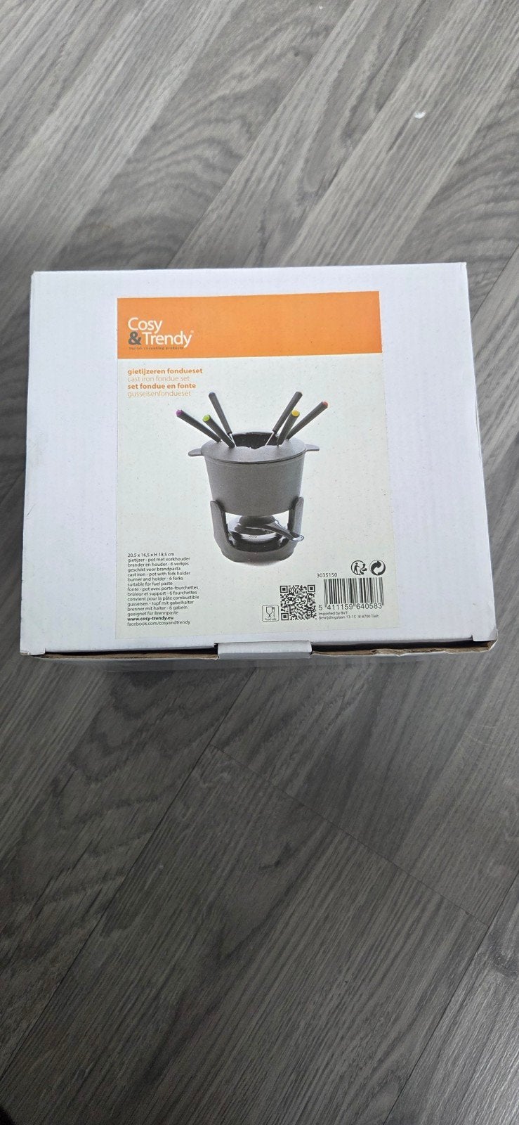 Gietijzeren fondueset NIEUW Cosy & Trendy, Witgoed en Apparatuur, Fonduesets, Ophalen of Verzenden, Nieuw, Brander, Fondueset