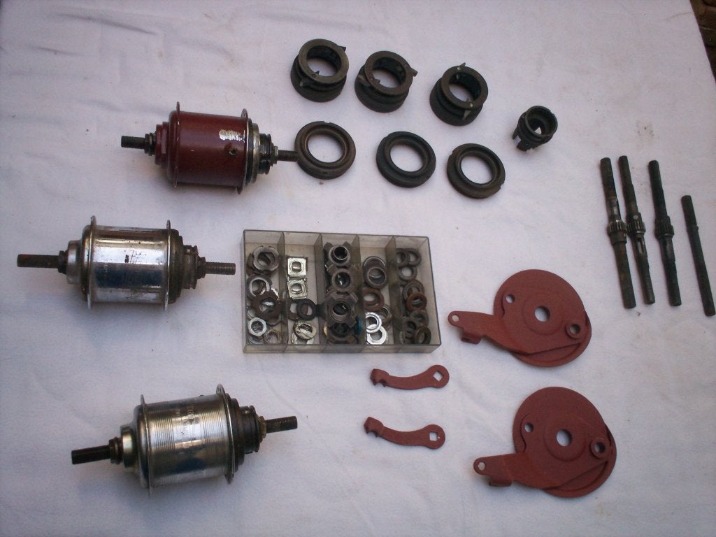 Sturmey Archer versnellingsnaven onderdelen jaren 80 - 90, Ophalen of Verzenden, Gebruikt, Overige typen, Staal