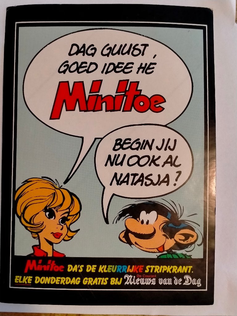 Guust Flater Guus Minitoe stripkrant strip sticker vintage, Ophalen of Verzenden, Gebruikt, Overige typen