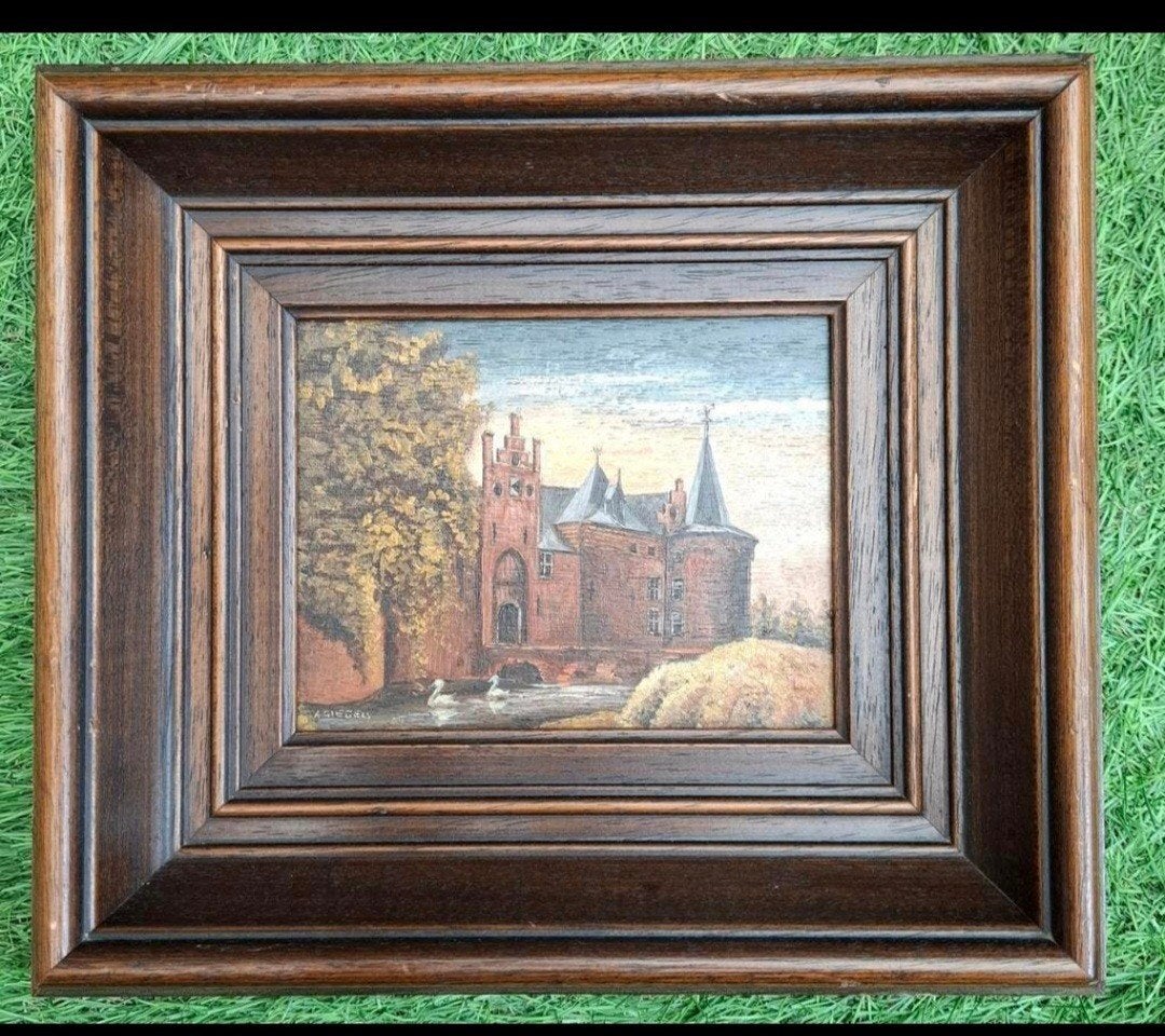 Prachtig olieverfschilderij op paneel, gesigneerd, Ophalen of Verzenden