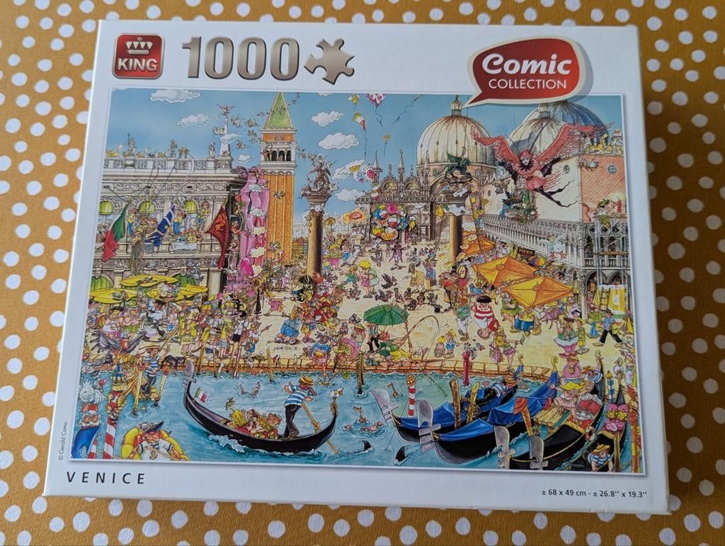 Puzzel Venetië (1000 stukjes, King Comic Collection), Ophalen of Verzenden, 500 t/m 1500 stukjes, Zo goed als nieuw, Legpuzzel