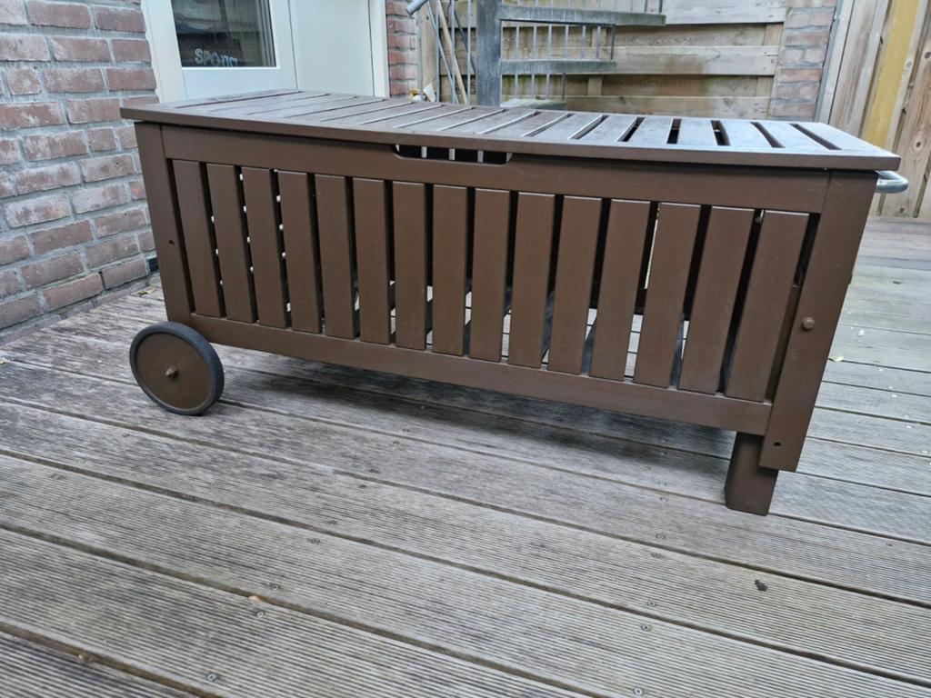 IKEA Applaro Opbergbank met wielen - Bruin, Ophalen, Gebruikt, Hout, Overige typen