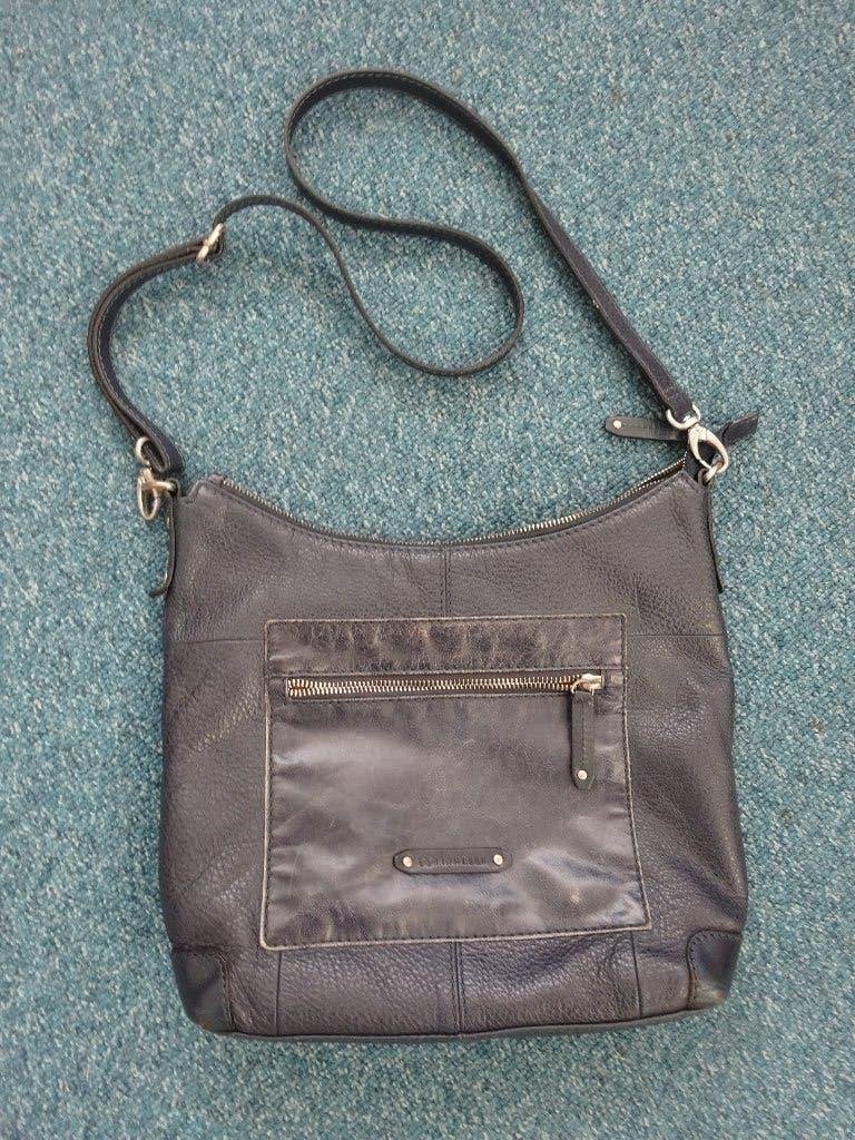 ( nr. 114 )  Fratelli tas, Ophalen of Verzenden, Zo goed als nieuw, Blauw, Handtas