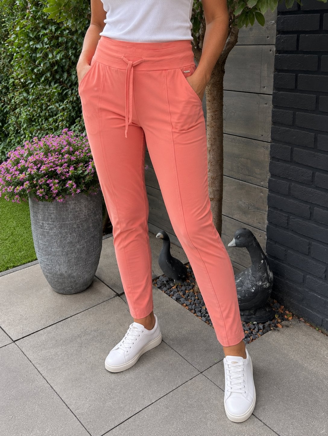 Mi Piace travel broek perzik XS (ook kleine 36), Ophalen, Zo goed als nieuw