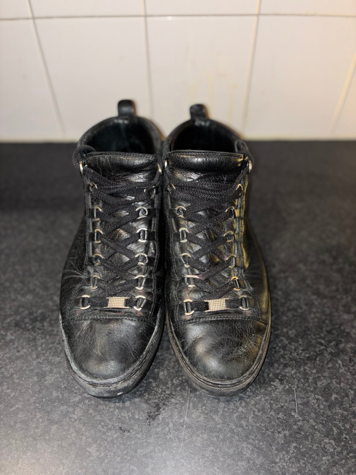 Balenciaga Arena High Top Zwart Maat 42 Gedragen, Kleding | Heren, Ophalen of Verzenden, Gedragen, Zwart, Sneakers of Gympen