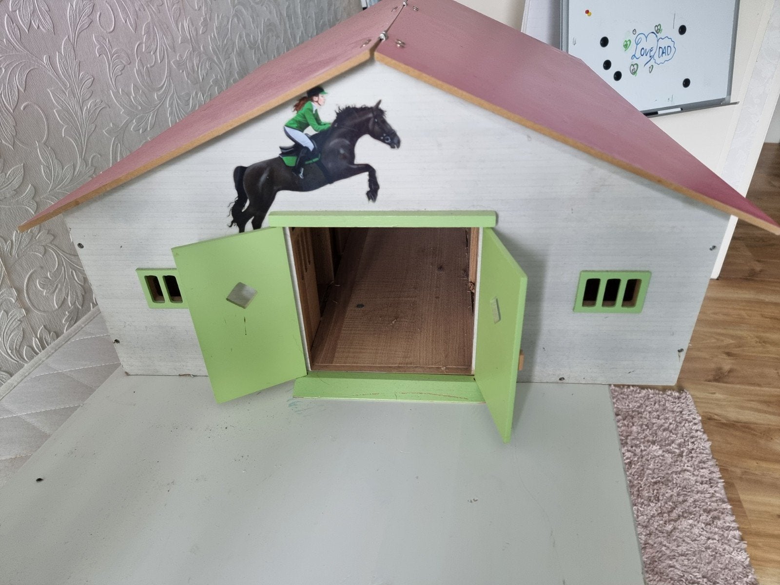 Kids Globe Houten Paardenstal met 9 Boxen, Ophalen, Gebruikt, Jongen of Meisje