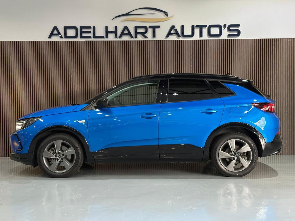 Opel Grandland 1.6 Turbo Plug-In Hybrid Automaat / Navigatie, Auto's, Gebruikt, Zwart, 4 cilinders, Blauw