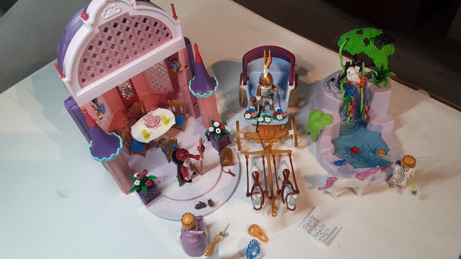 5657 prieeltje, koets en waterval prinses en prins, Kinderen en Baby's, Speelgoed | Playmobil, Complete set, Overige typen, Zo goed als nieuw