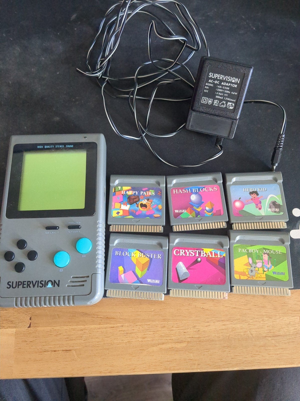Watara Supervision GB-2000 (defect) met 6 spellen, Spelcomputers en Games, Ophalen of Verzenden