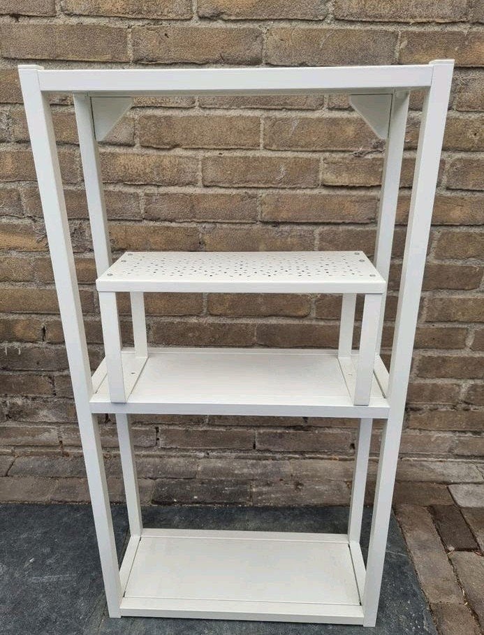 IKEA ENHET Wandframe met planken + VARIERA inzet, Wit, Ophalen, Met plank(en), Minder dan 50 cm, Zo goed als nieuw