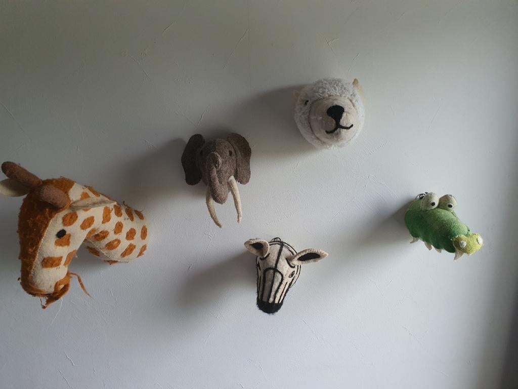 Vrolijke dieren wanddecoratie voor de kinderkamer, Ophalen of Verzenden, Gebruikt, Wanddecoratie
