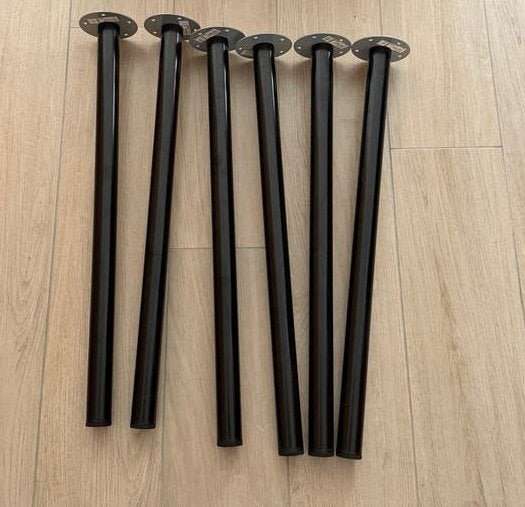IKEA Vika Adils Tafelpoten Zwart (6 stuks), Ophalen, Tafelpoot, 50 tot 100 cm, Zo goed als nieuw