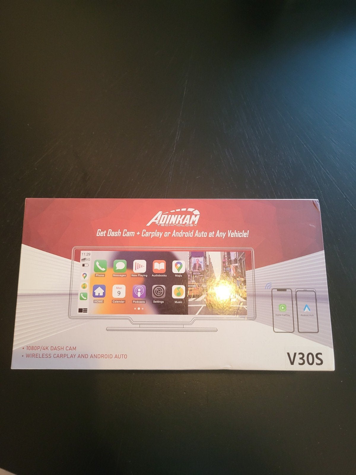 Adinkam V30S Dash Cam met CarPlay en Android Auto, Ophalen of Verzenden, Nieuw