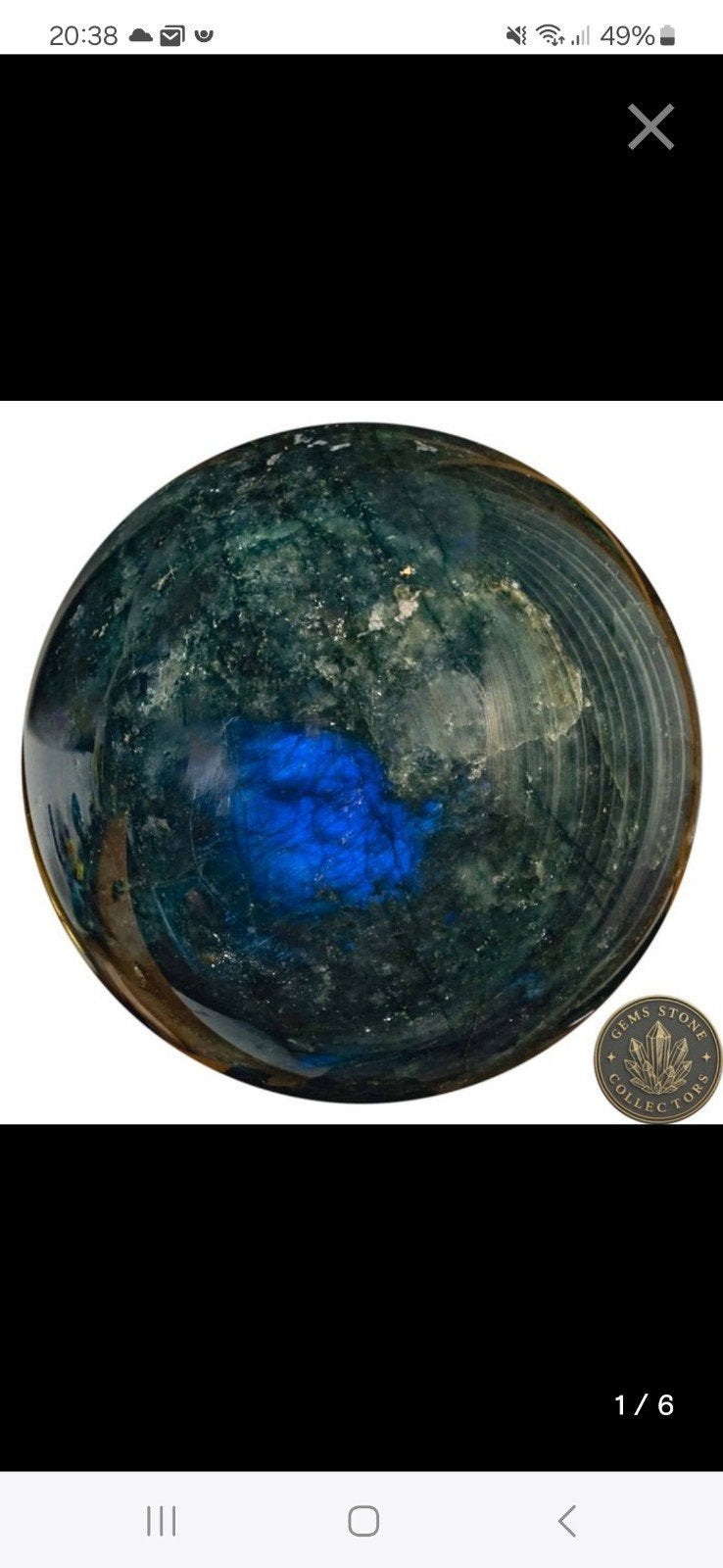 Grote Labradoriet Bol - 9,9 cm - 1374 gram, Ophalen of Verzenden