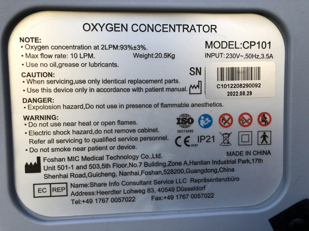 Zuurstofconcentrator 10 ltr/min nieuw, zeer rustig, Niet ingevuld, Niet ingevuld, Niet ingevuld
