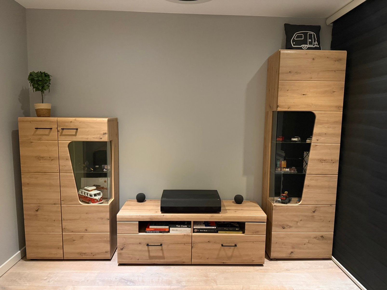 TV Meubel Woonwand Hout Kasten ZGAN, Huis en Inrichting, Complete inboedels, Ophalen, Trop, -, -