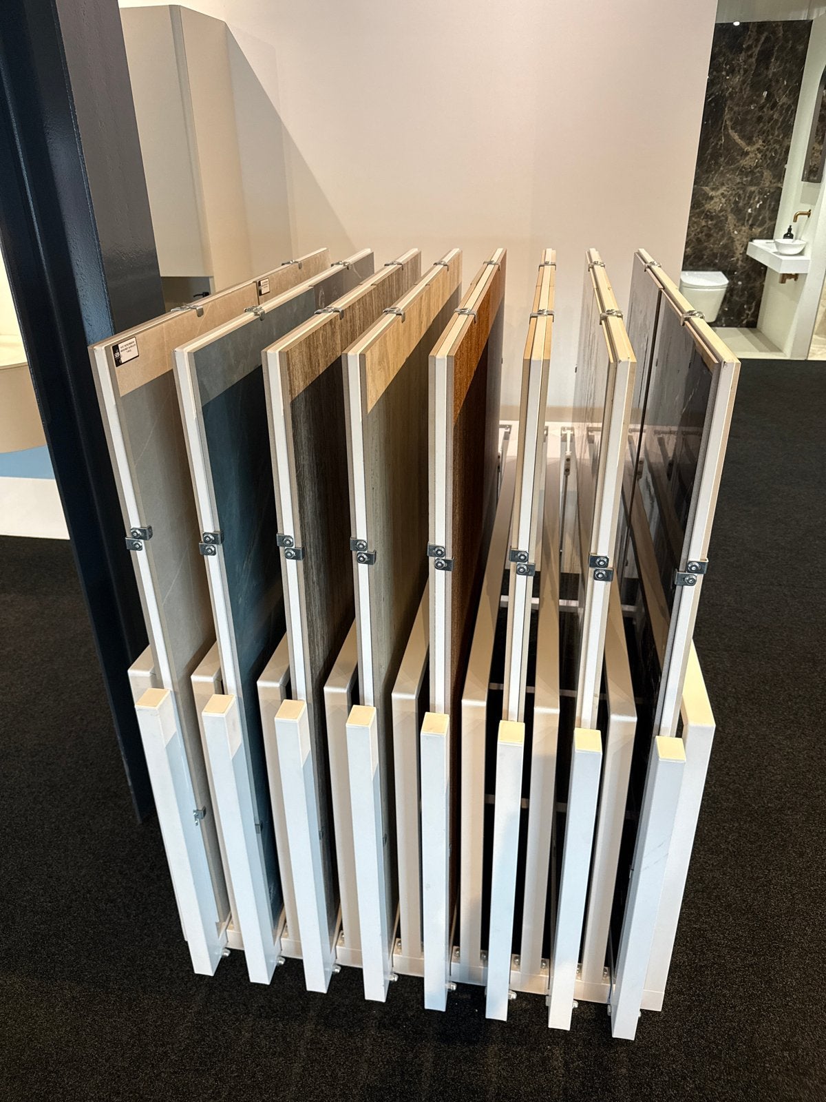 Tegel display tegelkast showroom winkel presentatie wit, Ophalen, Overige typen, Zo goed als nieuw, 10 m² of meer