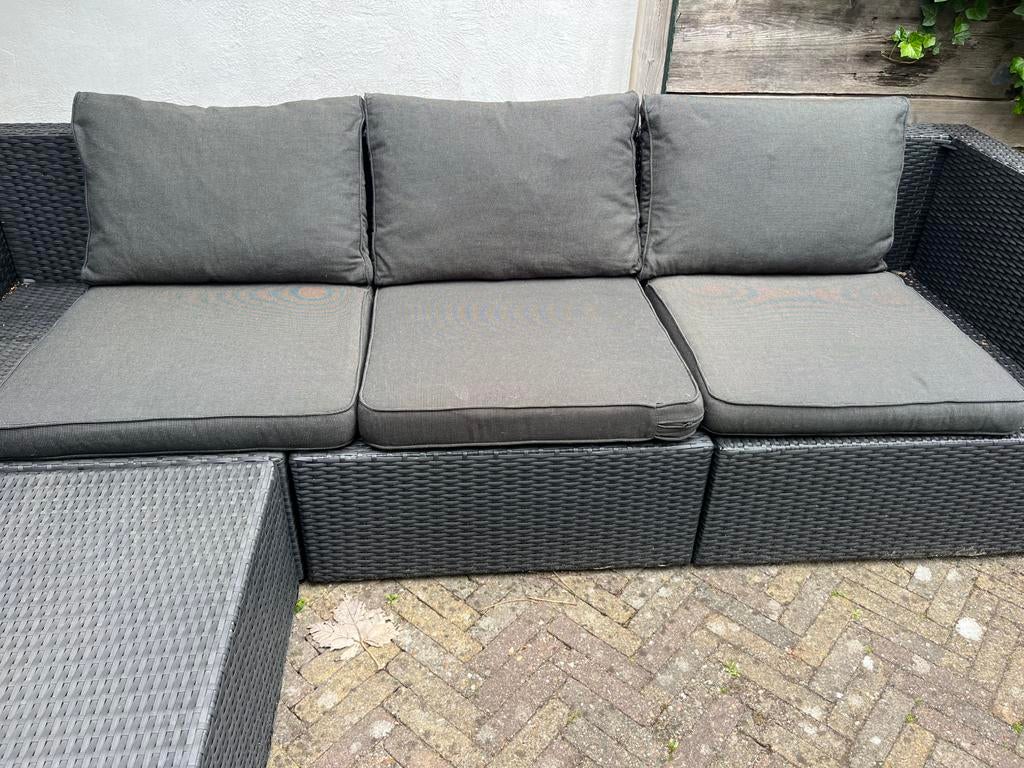 3x Madison lounge kussenset 60x60 kussens buiten, Ophalen, Overige materialen, 3 zitplaatsen, Zo goed als nieuw