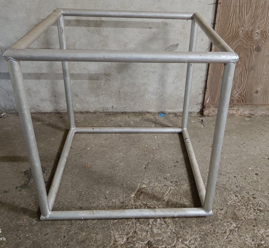 5x aluminium kubus 1x1x1 meter, Ophalen, -, -, -