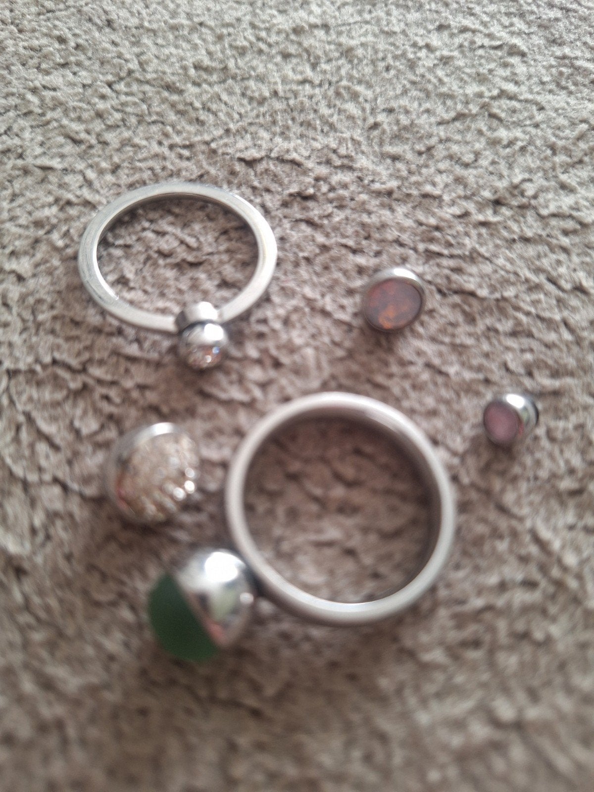 Melano Ringen Zilver Maat 18/56 met Verschillende Stenen, 18 tot 19, Gebruikt, Ophalen of Verzenden, Dame