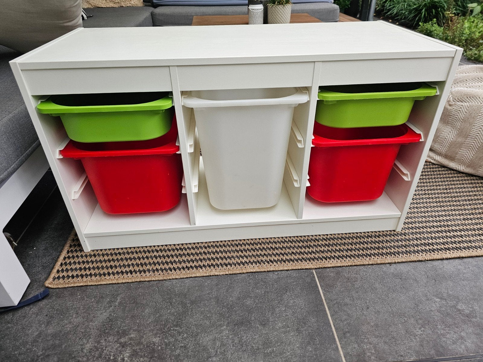 kast ikea met gekleurde bakken, Tuin en Terras, Ophalen of Verzenden, Zo goed als nieuw, Hout, Overige typen