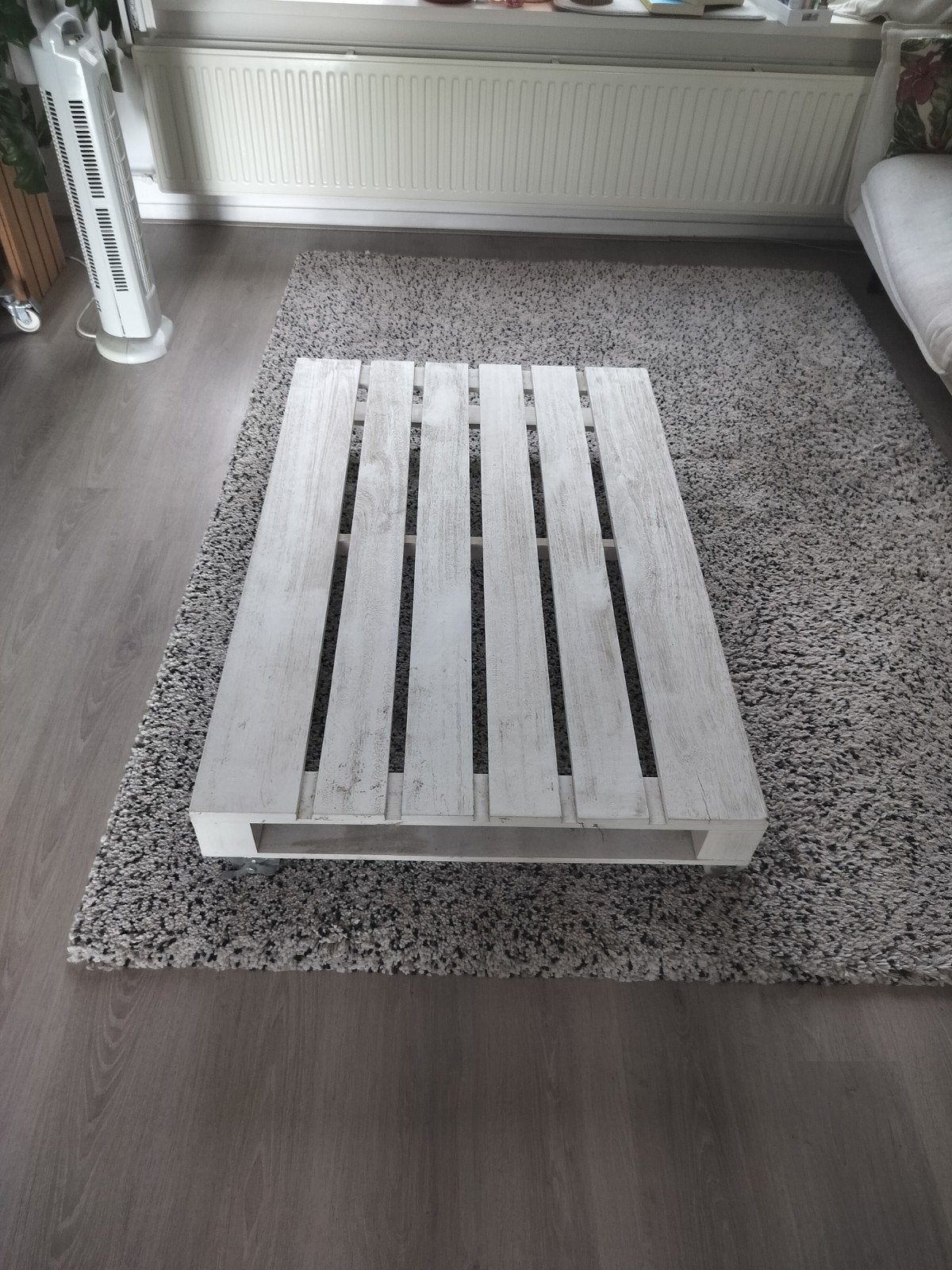 pallet salontafel, Huis en Inrichting, Tafels | Salontafels, Ophalen, Rechthoekig, 100 tot 150 cm, 50 tot 100 cm