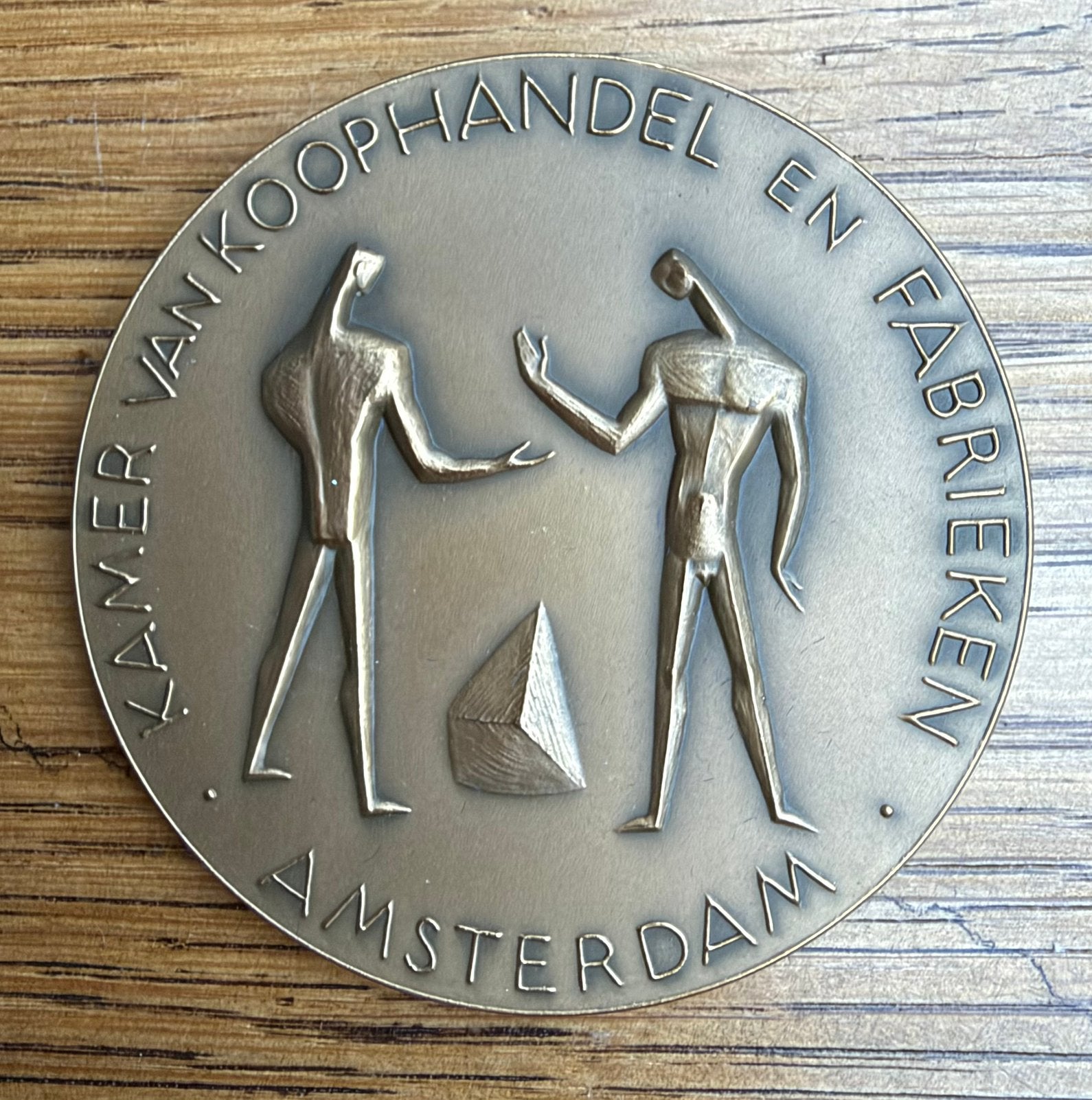 Bronzen jubileum penning Kamer van Koophandel, Ophalen, Brons