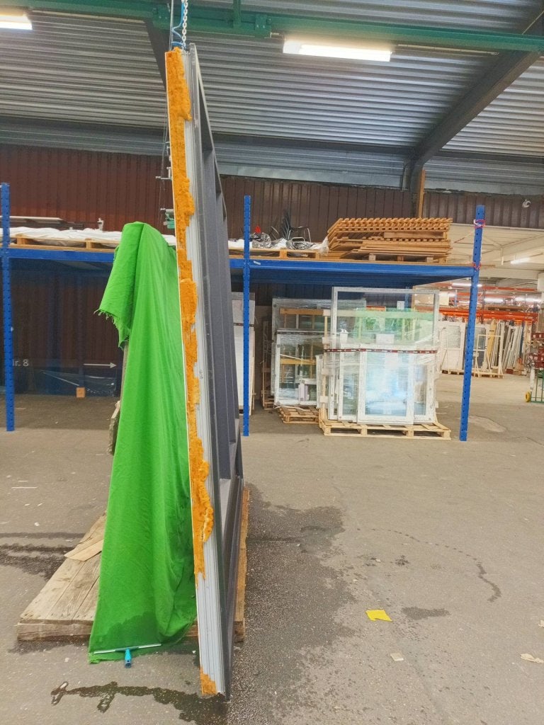 Kunststof Vast kozijn b307 x h264,6 cm Zwart    -2659-, Niet ingevuld, Kunststof, Gebruikt, Niet ingevuld