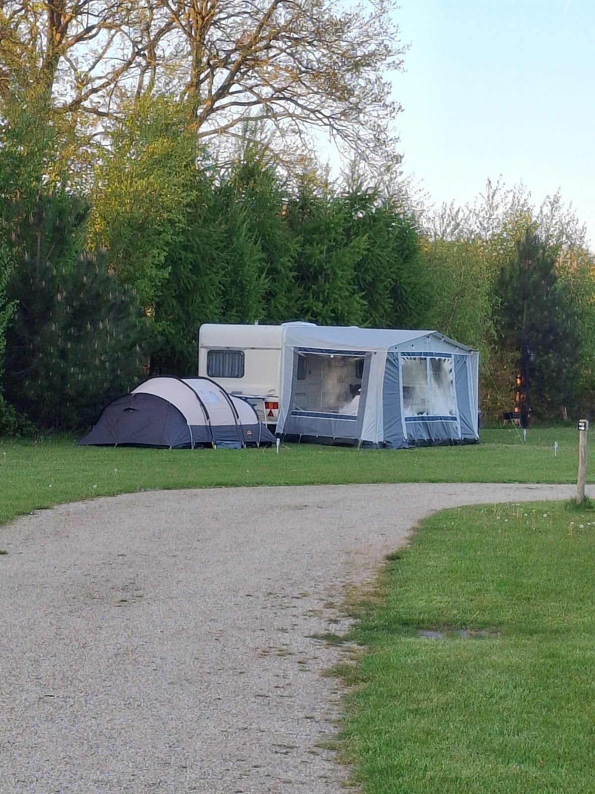 Gebruikte voortent 240cm diep - nog in goede staat, Caravans en Kamperen, Voortenten en Luifels, Ophalen