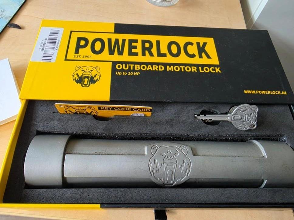 Powerlock buitenboordmotorslot tot 10 PK, Ophalen of Verzenden, Zo goed als nieuw, Motor en Techniek
