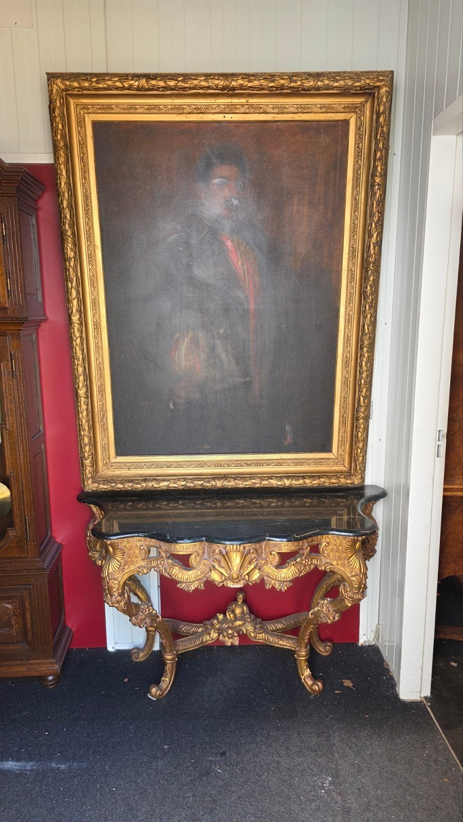 super groot antiek schilderij 161 x 125, Ophalen