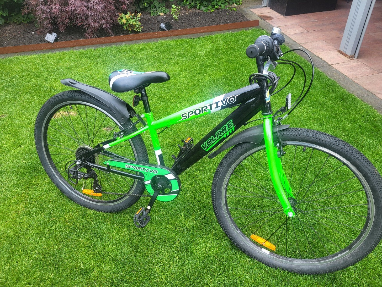 Volare Sportivo Kinderfiets 26 inch - Zwart/Groen, Gebruikt, Versnellingen, Minder dan 49 cm, Ophalen