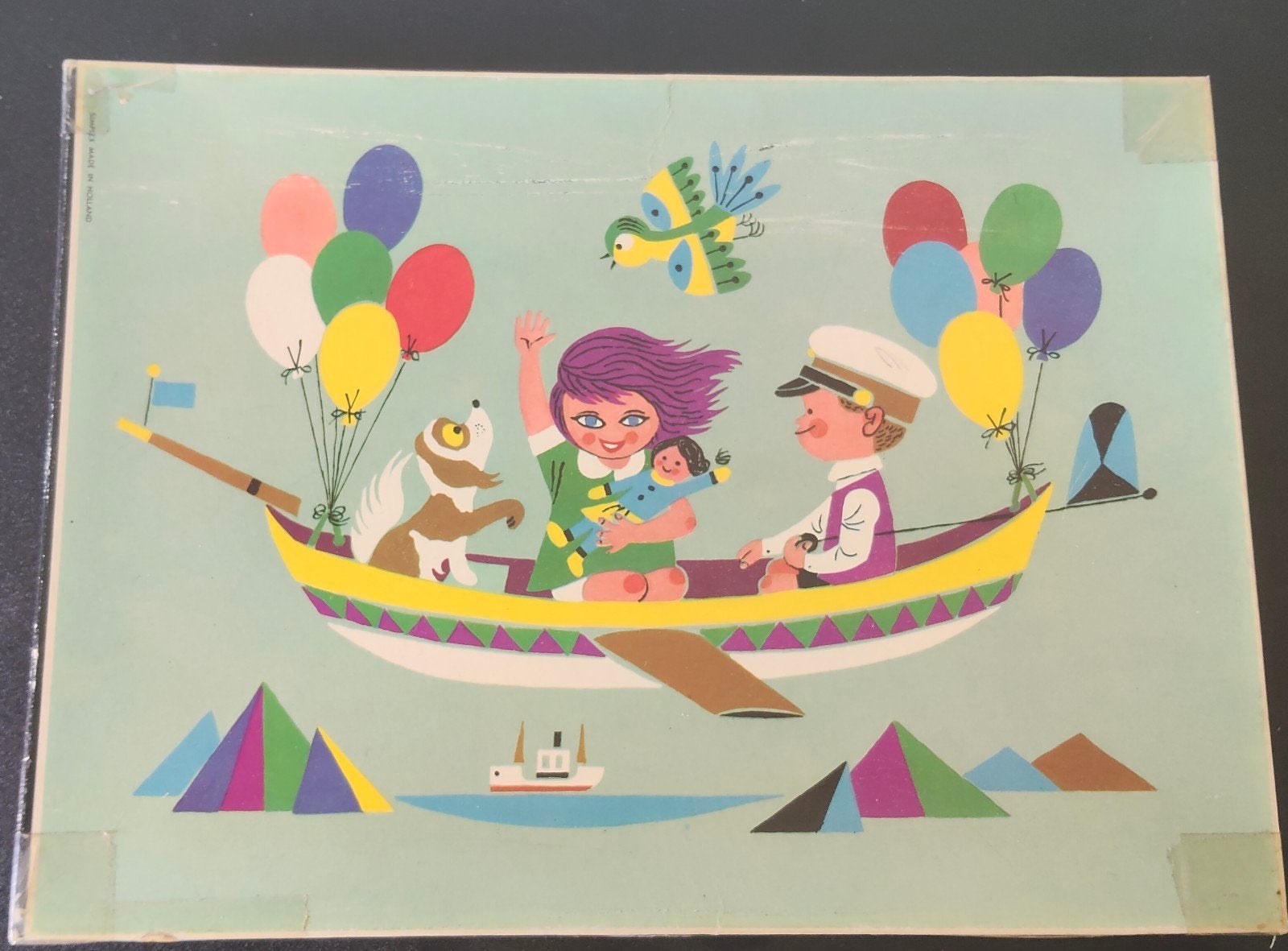 Zeldzame vintage Simplex houten puzzel Alfons van Heusden, Ophalen of Verzenden