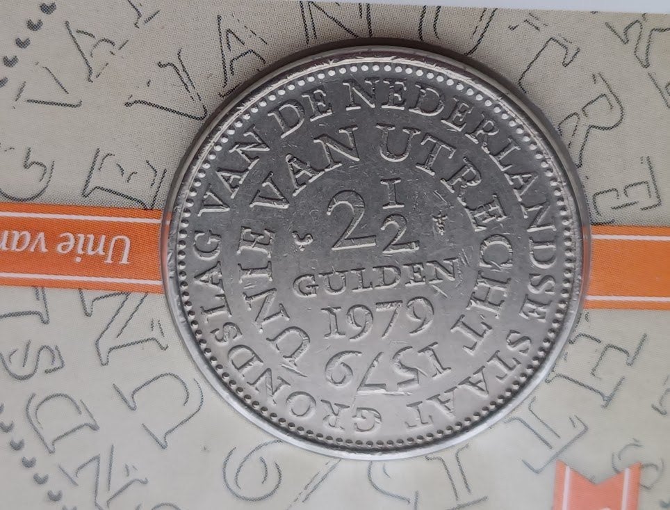 Unie van Utrecht Rijksdaalder 1979 in Coincard, Postzegels en Munten, Munten | Nederland, Verzenden, Koningin Juliana, 2½ gulden