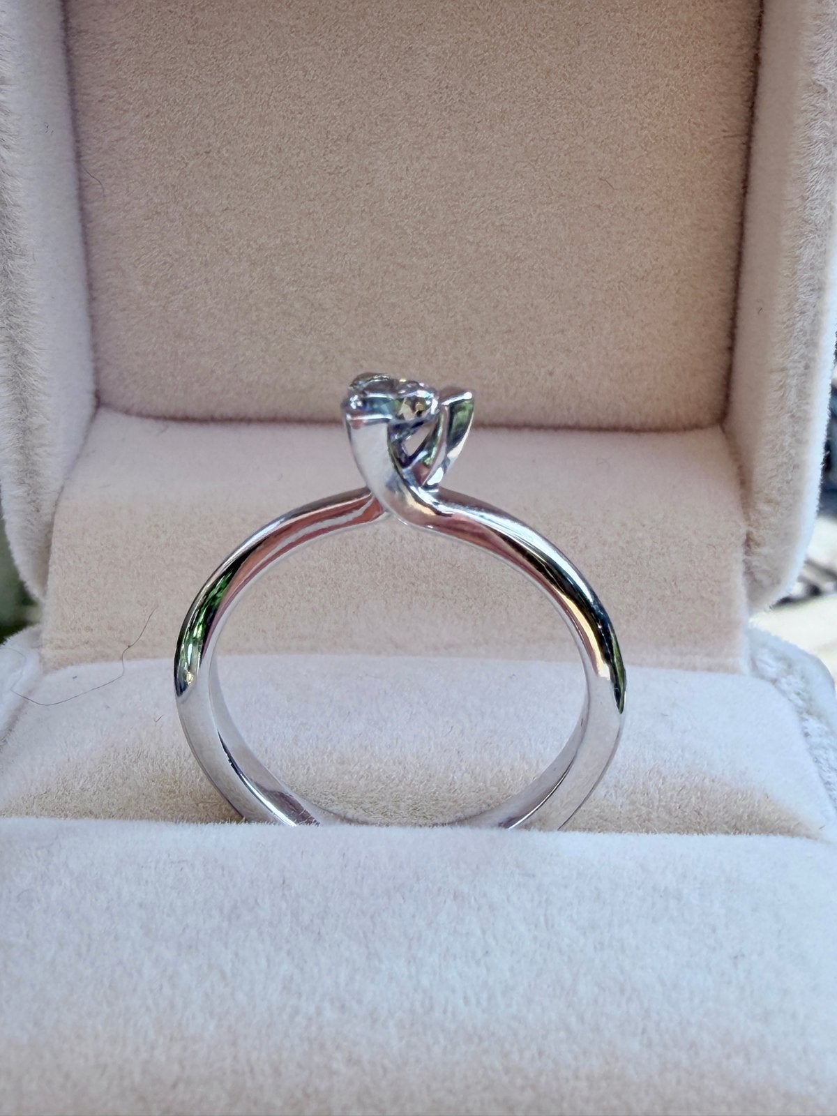 GIA certificate 18 kt. Witgouden ring met 0.35ct. Diamant, Wit, Nieuw, Ophalen of Verzenden, 17 tot 18