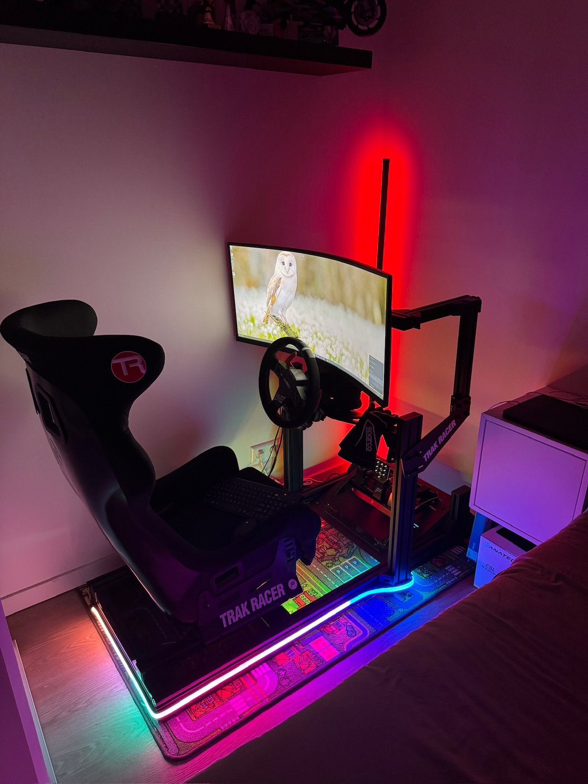 FANATEC / TRAK RACER / MSI 34 Ultrawide, Ophalen, 1 speler, Racen en Vliegen, Zo goed als nieuw