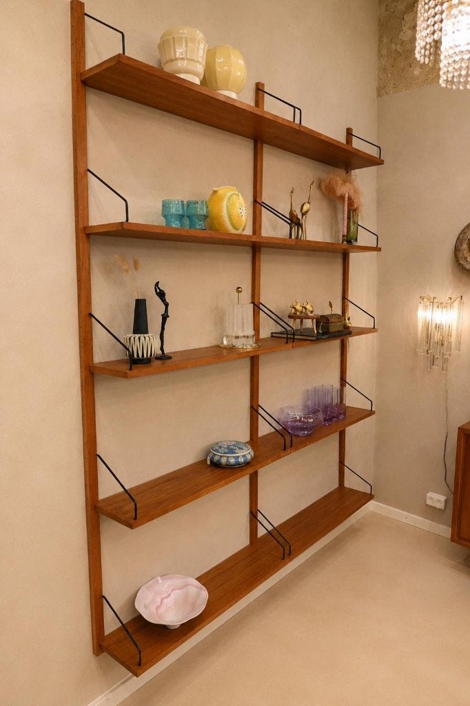 Vintage Modulair Deens Wandsysteem - Royal - Poul Cadovius, Huis en Inrichting, Kasten | Wandmeubels, Ophalen, Met plank(en), Gebruikt