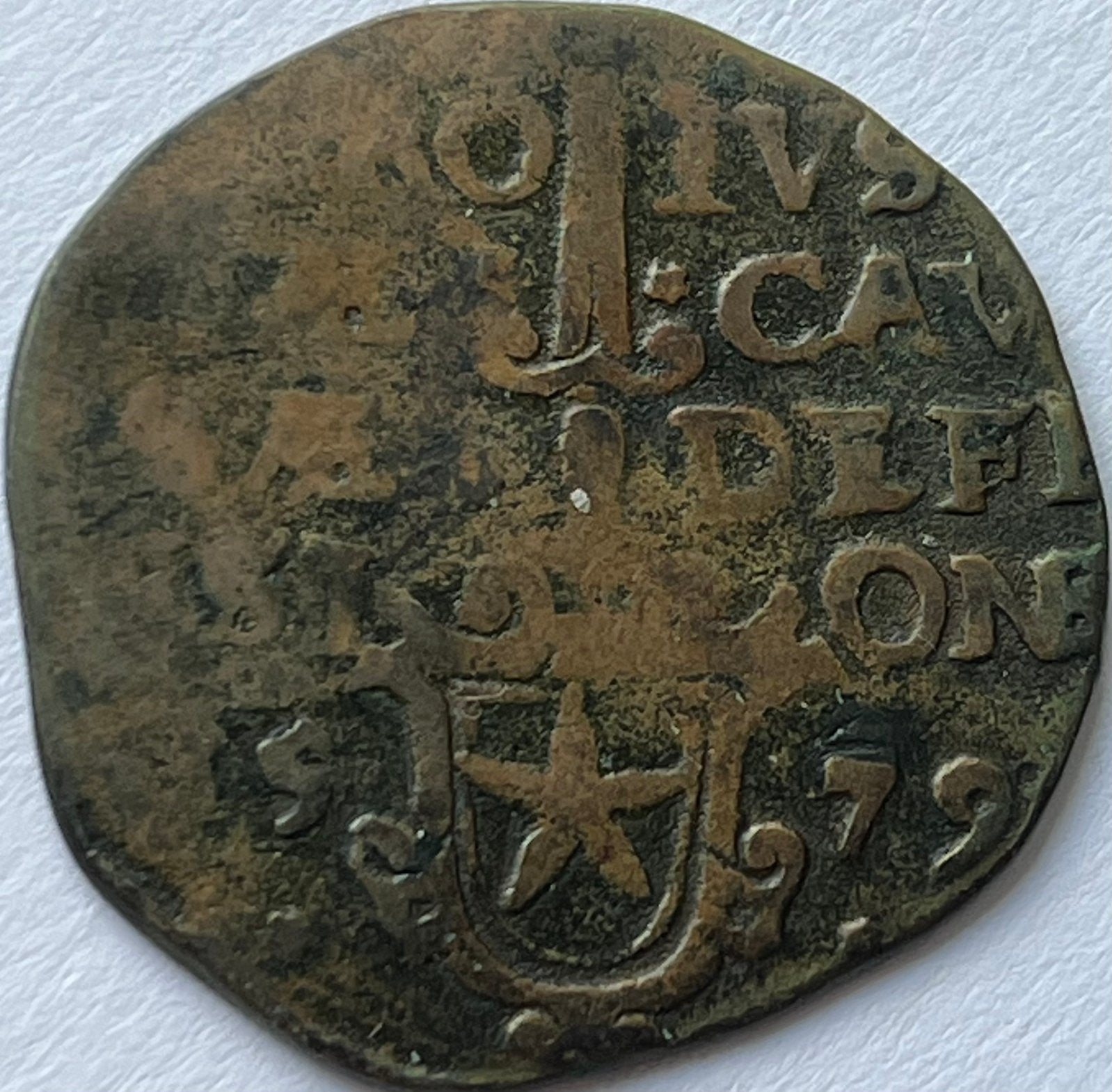 Maastricht schaarse twee stuiver noodmunt 1579, Postzegels en Munten, Munten | Nederland, Ophalen of Verzenden, Vóór koninkrijk