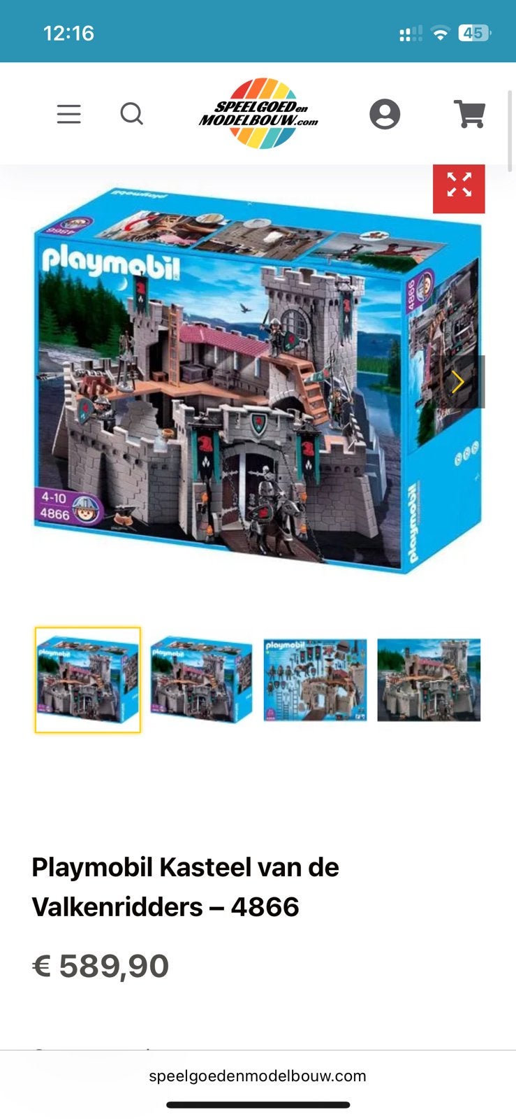 Playmobil 4866 kasteel, Ophalen, Gebruikt