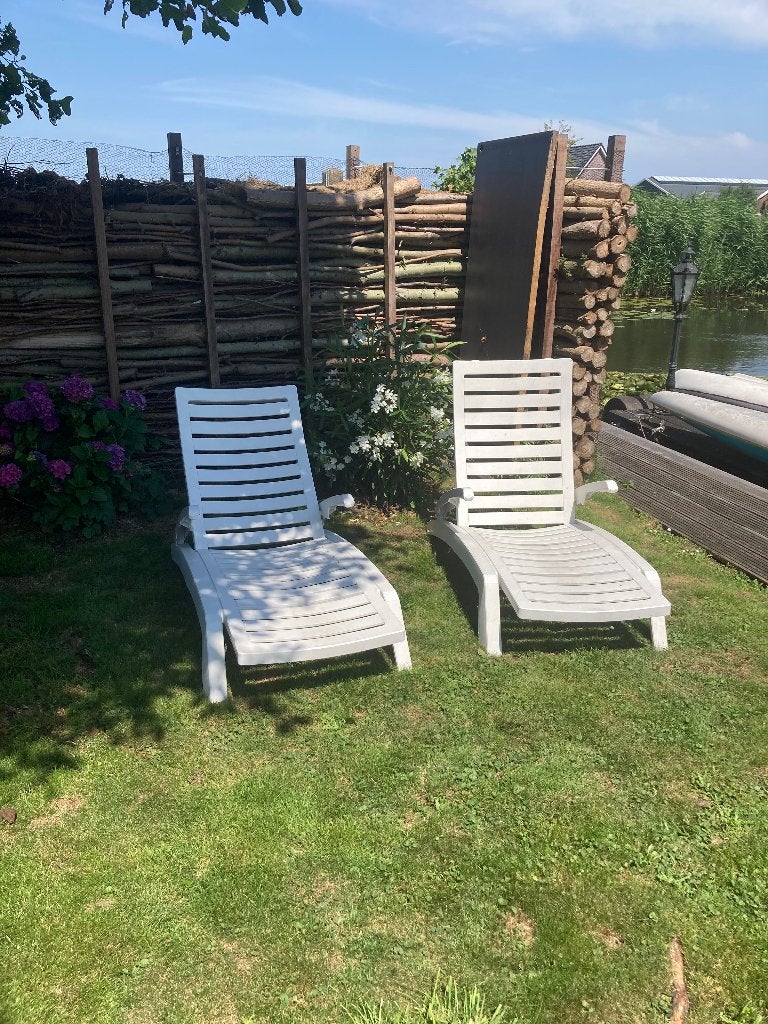 Ligbedden, Tuin en Terras, Ligbedden, Ophalen, Gebruikt, Kunststof, Verstelbaar