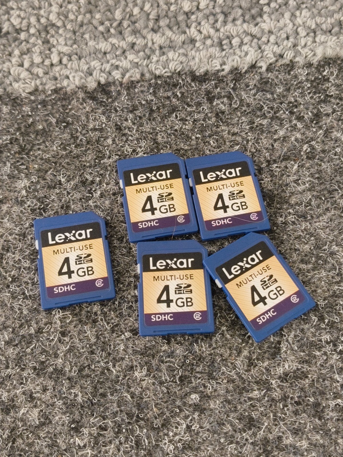 5x Lexar Multi-Use 4GB SDHC Geheugenkaarten, Gebruikt, Verzenden, Lexar, SDHC