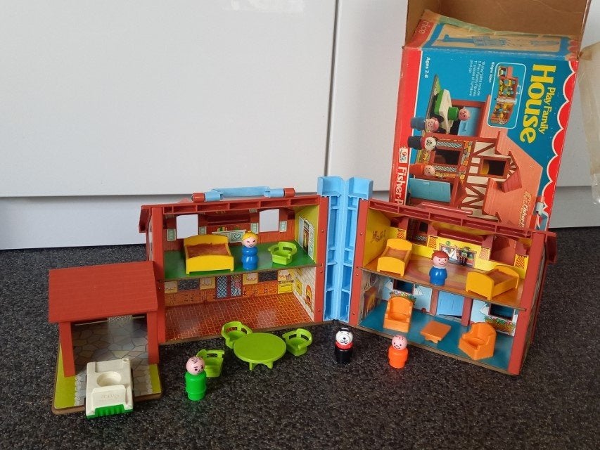 * Vintage familiehuis Fisher Price 952 compleet *, Ophalen of Verzenden, Gebruikt