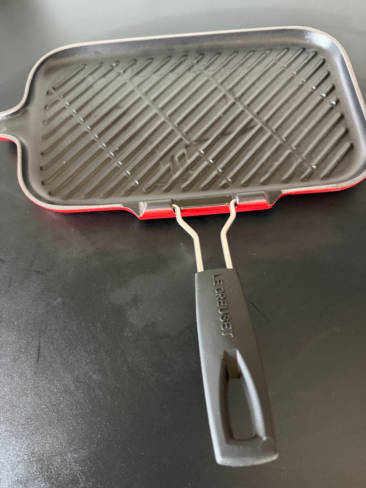 Le Creuset grillpan - Rood gietijzer, Ophalen, Gebruikt, Gietijzer, Overige typen