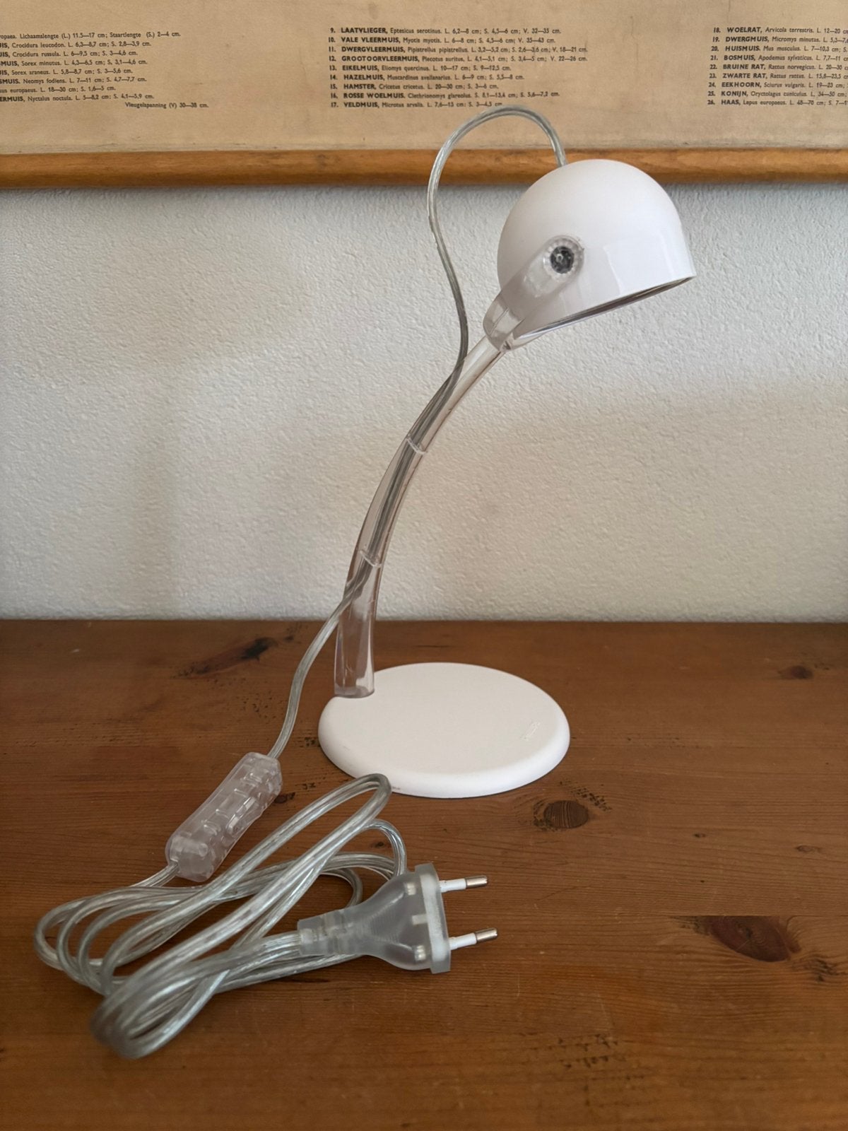 Philips Dyna burealamp- tafellamp, Gebruikt, Wit, Ophalen of Verzenden, Inclusief lichtbron