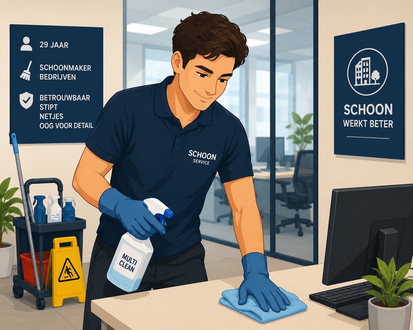 Schoonmaker voor restaurants/bedrijven, Variabele uren, Vanaf 1 jaar, Overige vormen