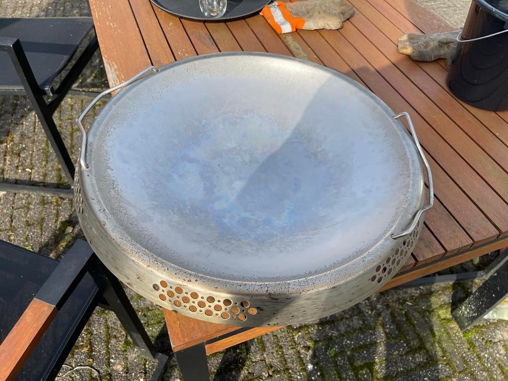 Weber RVS Wok 57cm voor BBQ, Ophalen, Gebruikt