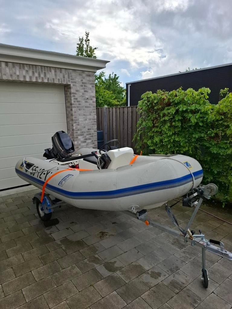 Rubberboot Zodiac 25 pk met trailer, Ophalen, Gebruikt, Zodiac, Benzine